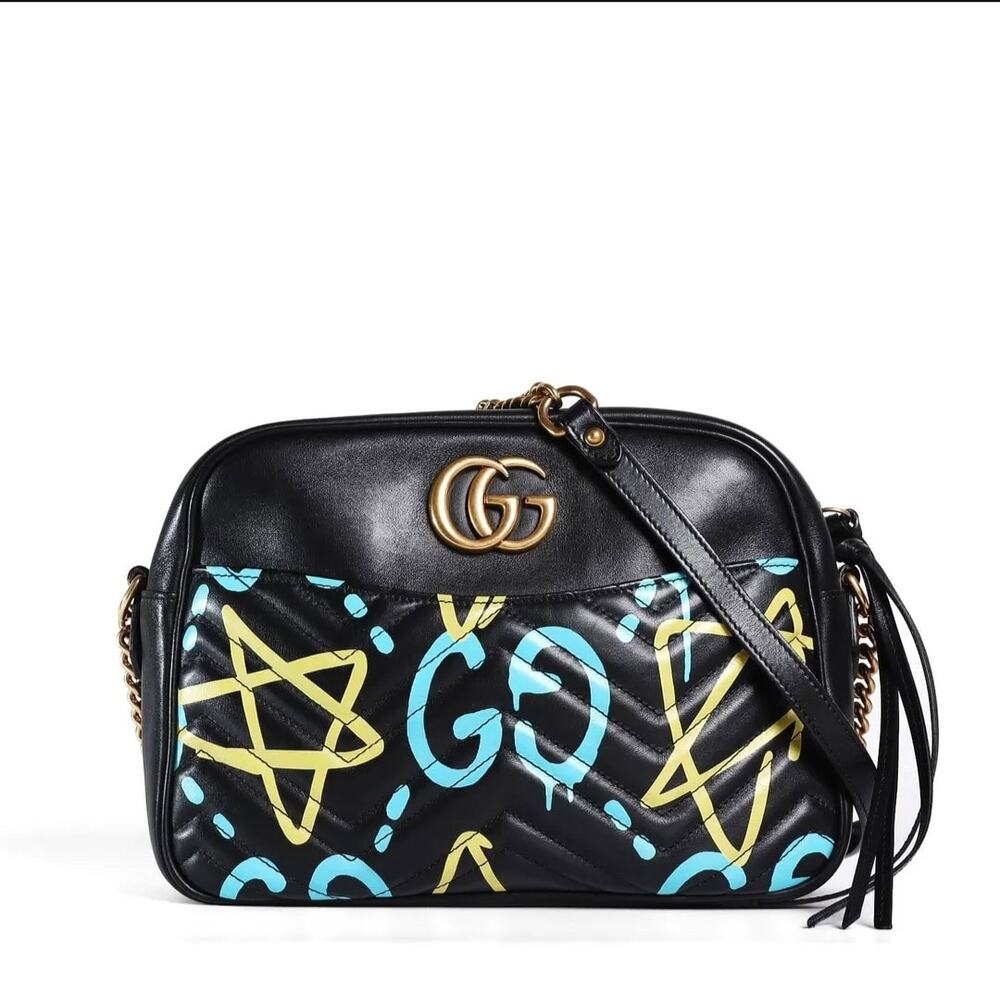 Gucci GG Marmont Medium Ghost Matelasse Bag